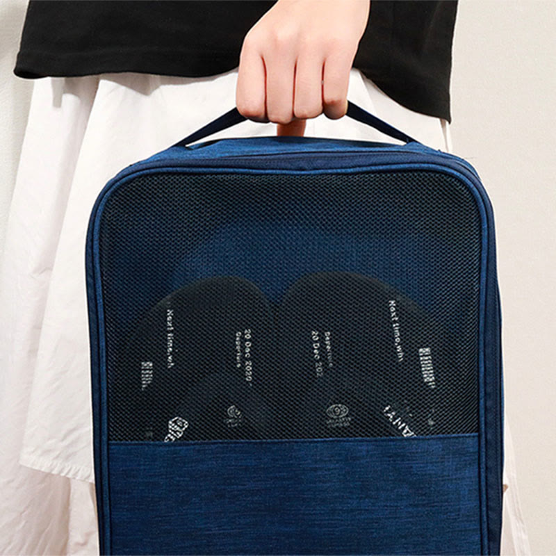 Storage Bag For Travel Oxford Shoe Pouch With Zipper Handle