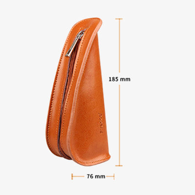 Portable Small Storage Bag For Men Solid Color Leather Purse