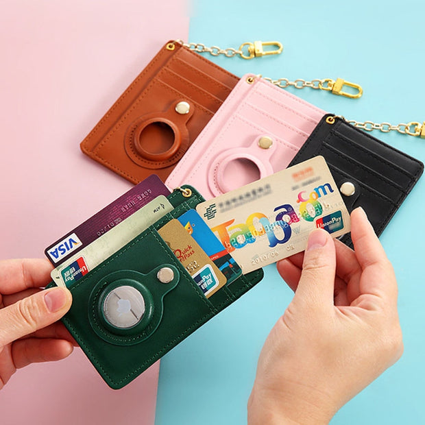 Airtag Womens Wallet Pull Out RFID Anti Theft Card Holder