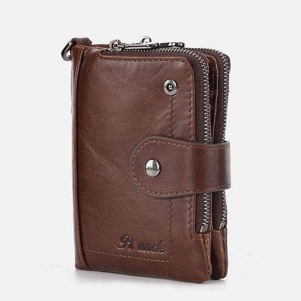 Genuine Leather Multi-Slot Anti-theft Wallet