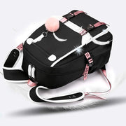 Teenage Girls School Backpack Student Bookbag with USB & Earphone Port
