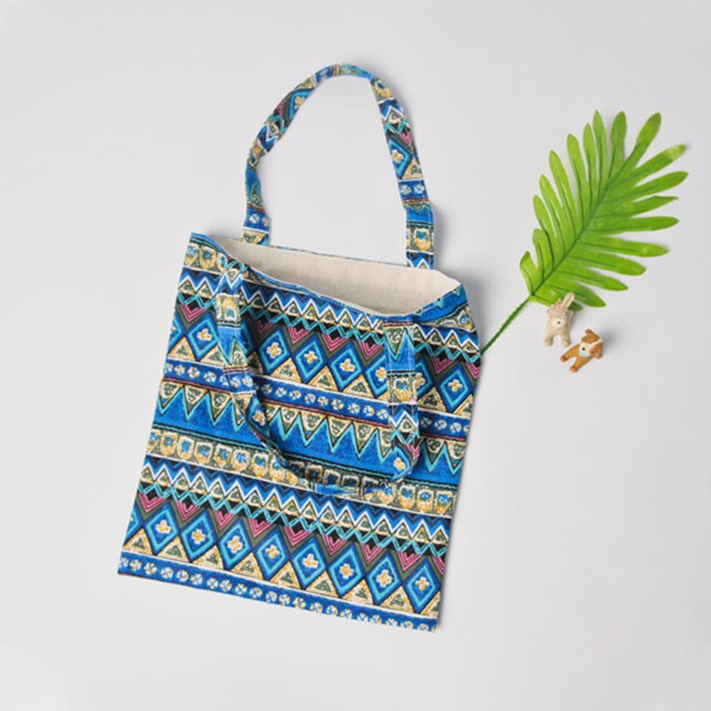 Tote Bag For Women Handmade Cotton Linen Custom Shoulder Bag