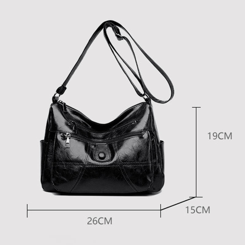 Multiple Compartment Shoulder Bag For Lady Commuting Elegant Crossbody Purse