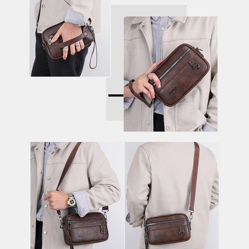 Small Crossbody Shoulder Bag for Men Hand Pouch Clutch Wrist Bag