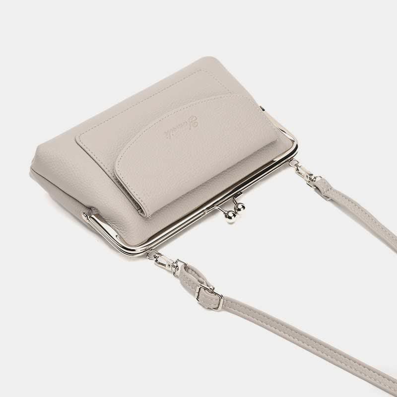 Women's Phone Purse for Women Kiss-Lock Crossbody Bag with Card Slot