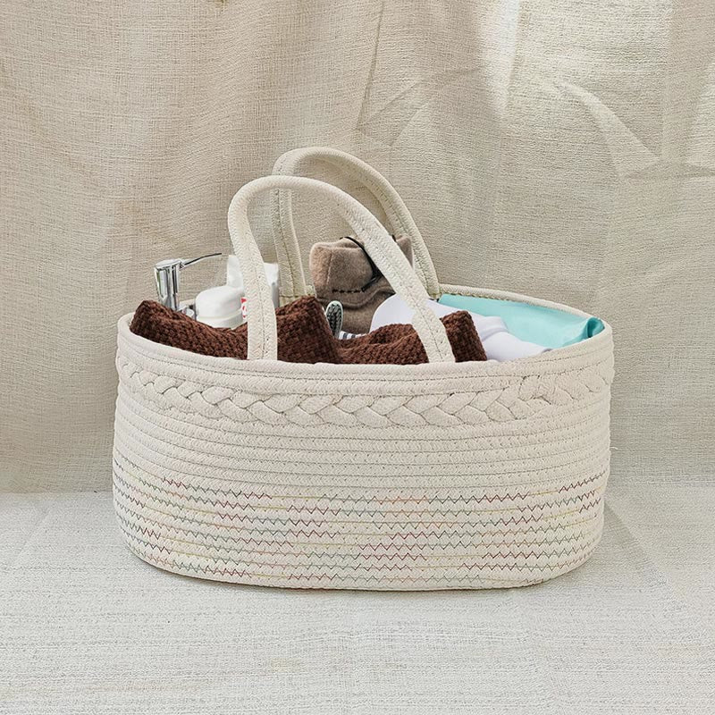 Storage Bag For Home Splicing Cotton Diaper Division Compartments Detachable Basket