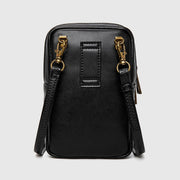 Phone Bag For Women Black Punk Style Portable Travel Bag