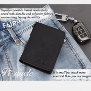 Men's RFID Bifold Genuine Leather Zip Around Wallet