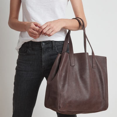 Vintage Soft Leather Tote Shoulder Bag for Women Satchel Handbag