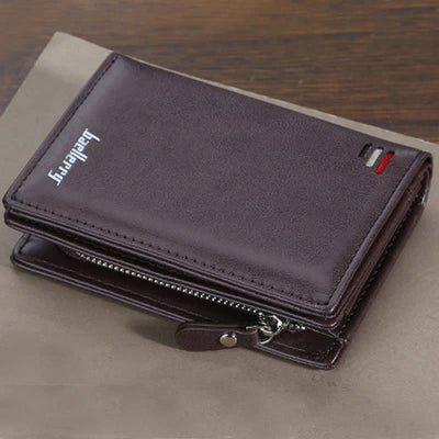 Front Pocket Wallet for Men Multi-Slot Leather Wallet with ID Window