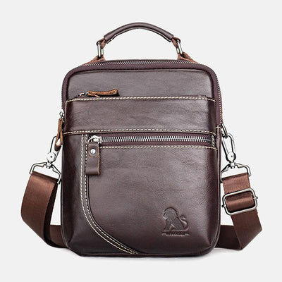 Genuine Leather Multifunction Multi-pockets Crossbody Bag