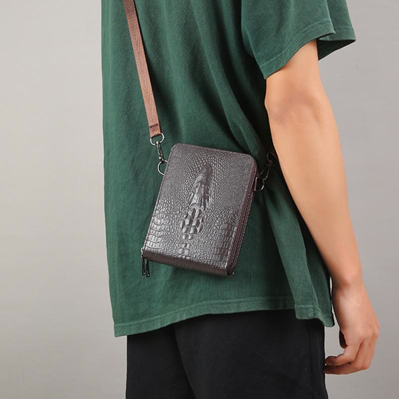 Detachable Strap Phone Bag For Women Embossing Leather Crossbody Bag