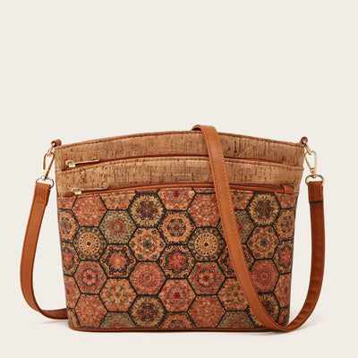 Ethnic Floral Crossbody Bag For Women Retro Shoulder Purse