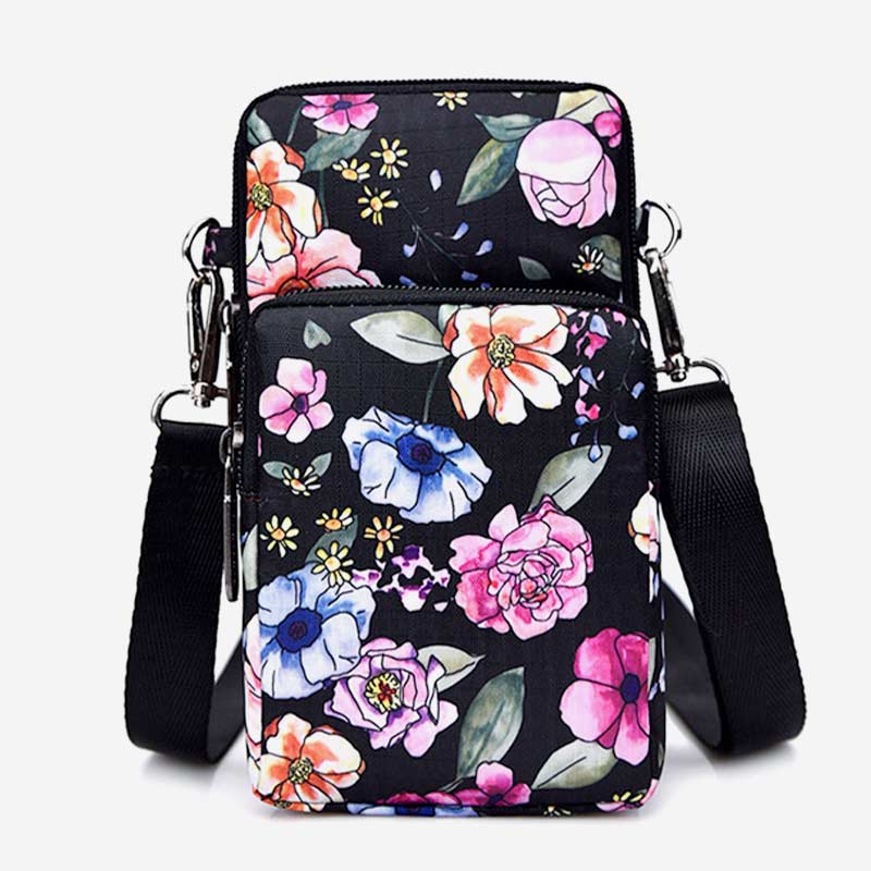 Lightweight Mini Shoulder Bag Women Purse Floral Crossbody Wallet Phone Bag