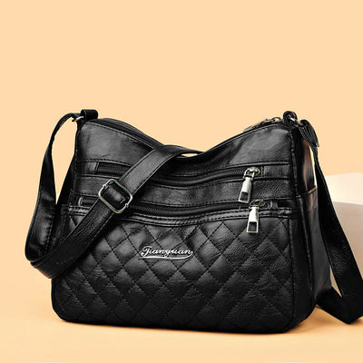 Minimalist Quilted Purse For Women Solid Classic Crossbody Bag