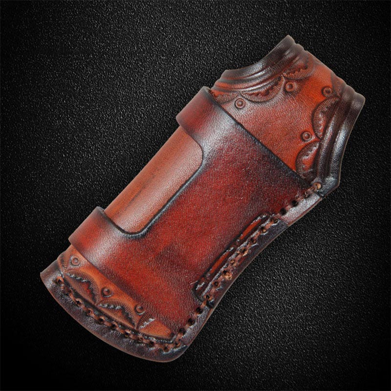 Small Folding Knife Sheath Pouch EDC Handmade Leather Pocket Sheath Tools Case