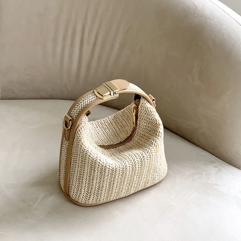 Crossbody Bag For Women Summer Beach Straw Shoulder Purse