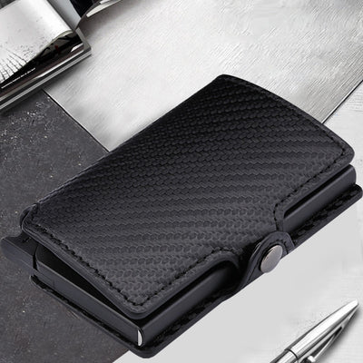 RFID Mini Slim Wallet With Metal Card Case