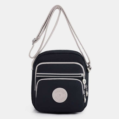 Nylon Crossbody Belt Bag for Women Multi-pocket Travel Shoulder Purse