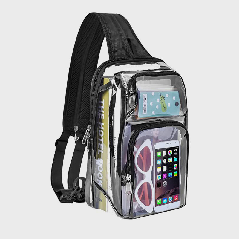 Sling Bag For Outing Sports Multi Function Transparent PVC Daypack