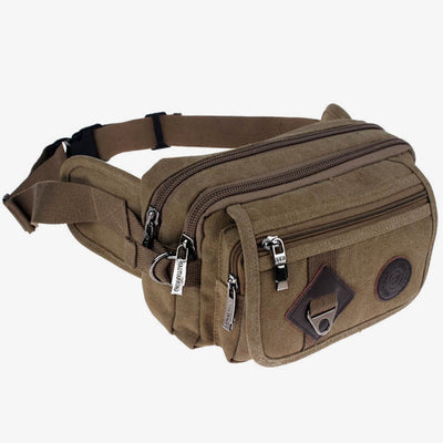 Canvas Belt Bag Outdoor Riding Mens Sports Waist Bag