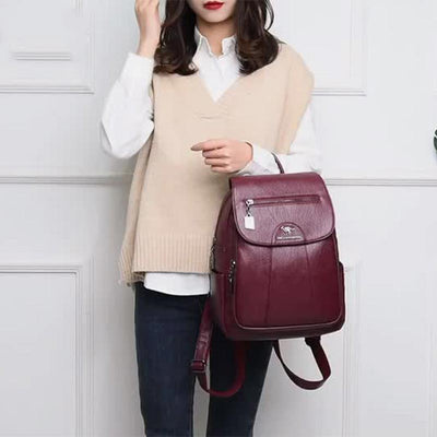 Small Backpack Purse for Women Soft PU Leather Casual Daypack Bags