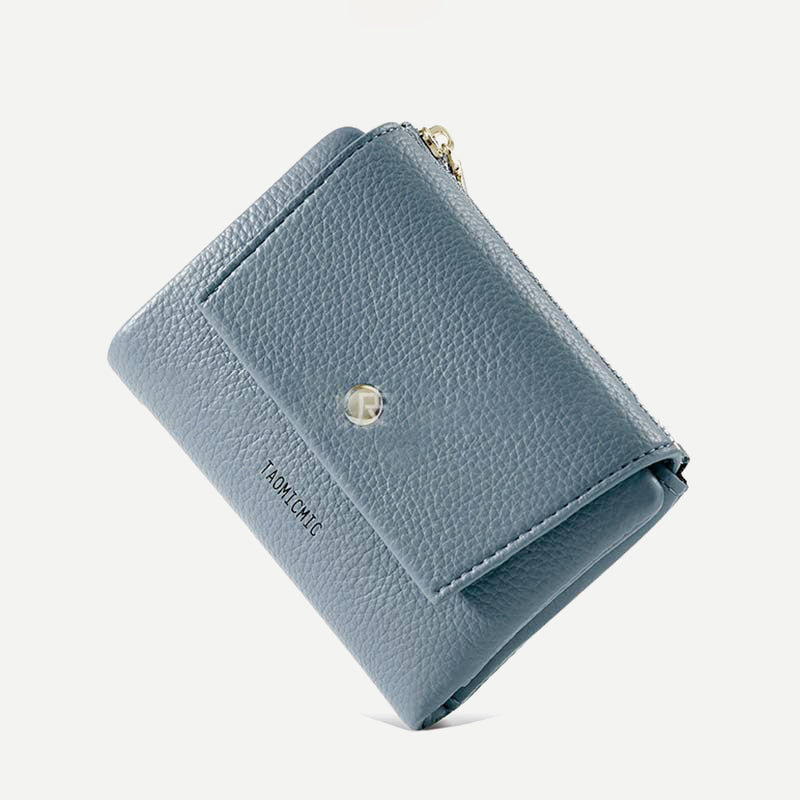 Mini Women Purse PU Bifold Short Wallet with MultIple Card Slots