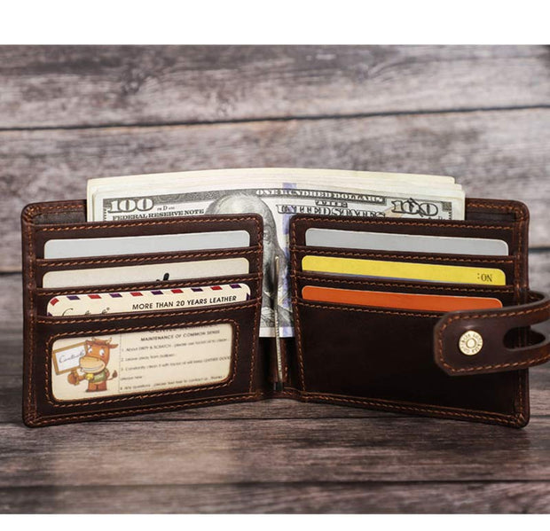 Bifold RFID Blocking Leather Wallet