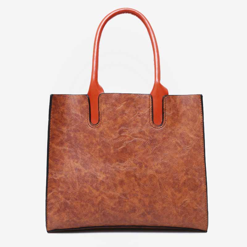 Classic Business Tote For Women Commuter Leather Bag Set