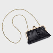 Evening Bag For Women Portable Fold Soft Leather Chain Bag