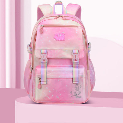 Backpack For Kids Gradient Color Lightweight Large Capacity Daily Schoolbag