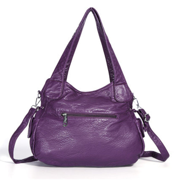 Women's Solid Color Hobo Bag