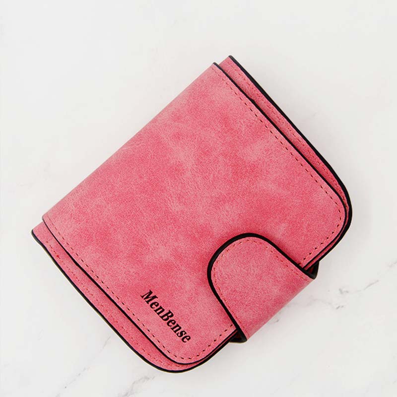 Small Wallet for Women Multi-Slot Zipper Pocket Bifold Wallet with ID Window