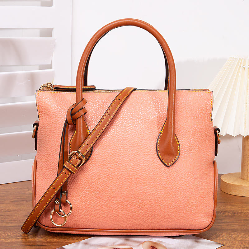 Tote Bag For Women Pebble Grain Style PU Leather Crossbody Bag