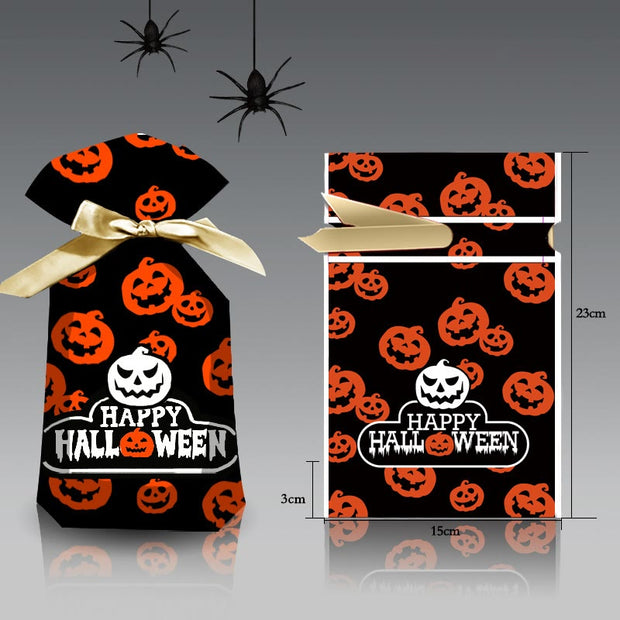 FREE TODAY: 50pcs Halloween Candy Bag Bunny Ears Pumpkin Snack Gift Bag