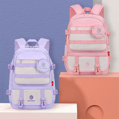 Backpack For Students Simple Large Capacity  Portable Primary School Bag