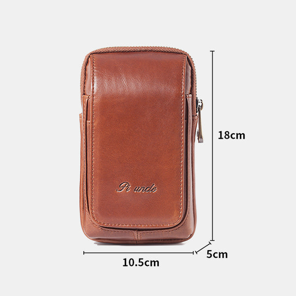Genuine Leather Multifunctional Belt Loop Pouch Phone Bag Crossbody Bag