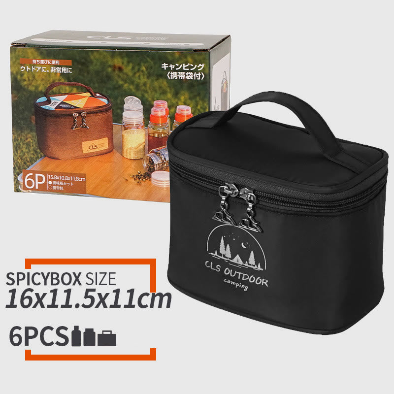 Storage Bag For Outdoor Camping BBQ Mini Spice Bottle Set