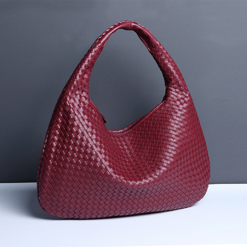 Crescent Underarm Bag For Women Woven Minimalist Shoulder Bag