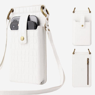 Multi-Slot Elegant Crossbody Phone Bag With Mirror