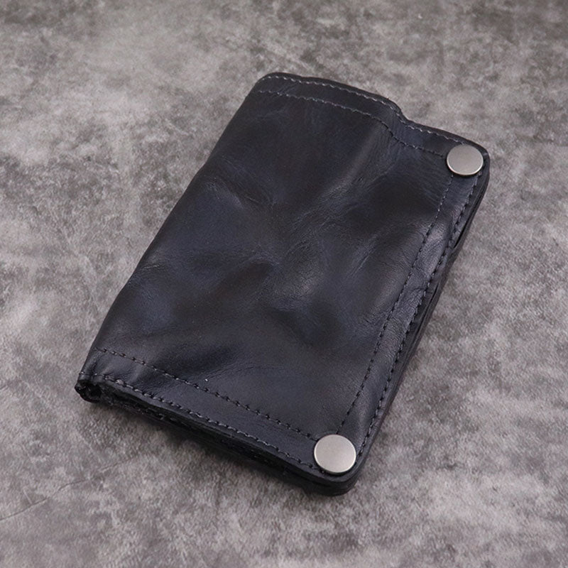 Retro Vertical Multi-slot Handmade Wallet Card Case