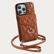 Phone Case For Daily Wallet Function With Strap Leather Case