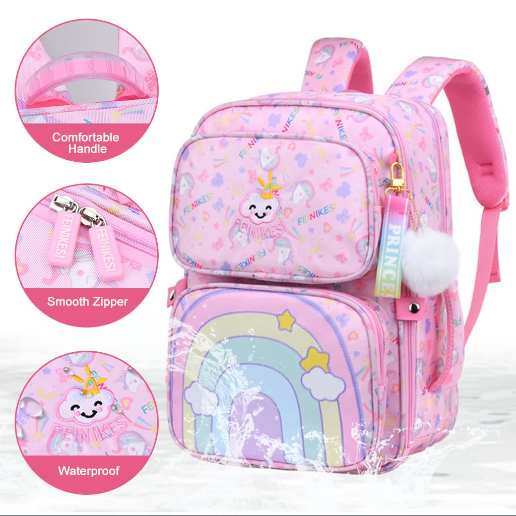 Cute School Backpack Middle Elementary Preschool Bookbag for Teen Kids Students