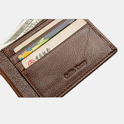 Mens Retro Bifold Short Roomy Leather Wallet Multi Style Optionals