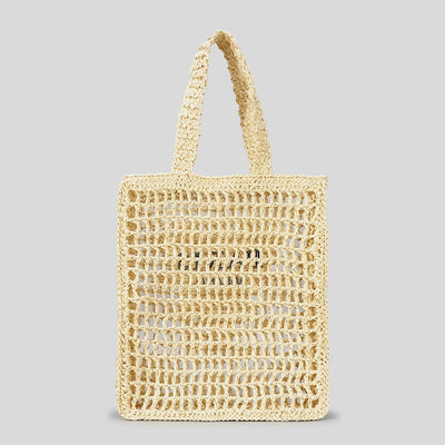 Beach Bag For Women Hollowed Out Large Capacity Straw Bag