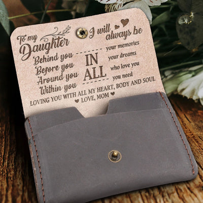 Clamshell Wallet Words Engrave Purse For Family Warm Gift