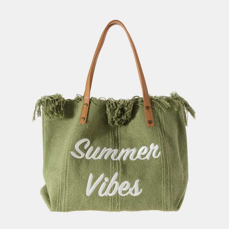 Canvas Tote Bag Summer Signature Extra Large Shoulder Handbag Purses