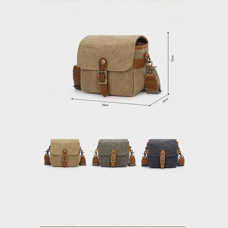 Vintage Waterproof Canvas Shoulder Camera Bag