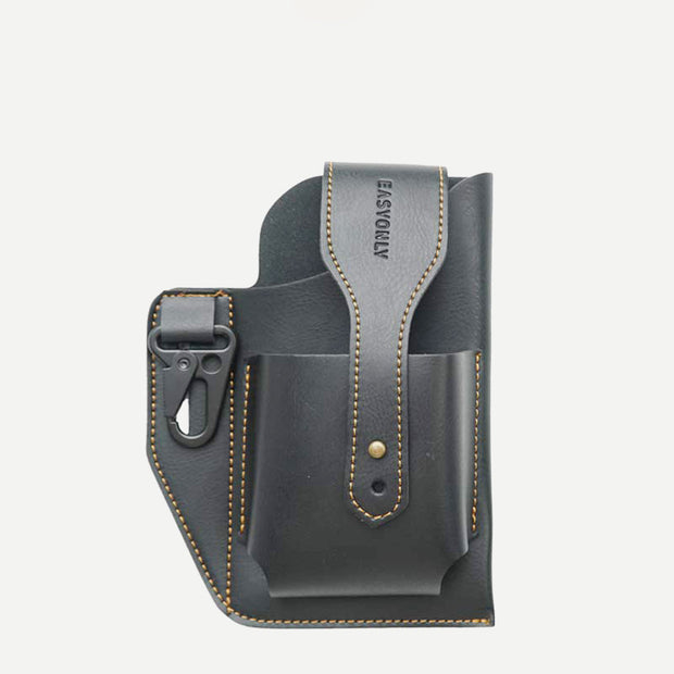 Retro EDC Genuine Leather Phone Bag Waist Bag