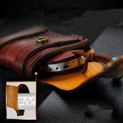 Small Folding Knife Sheath Pouch EDC Handmade Leather Pocket Sheath Tools Case